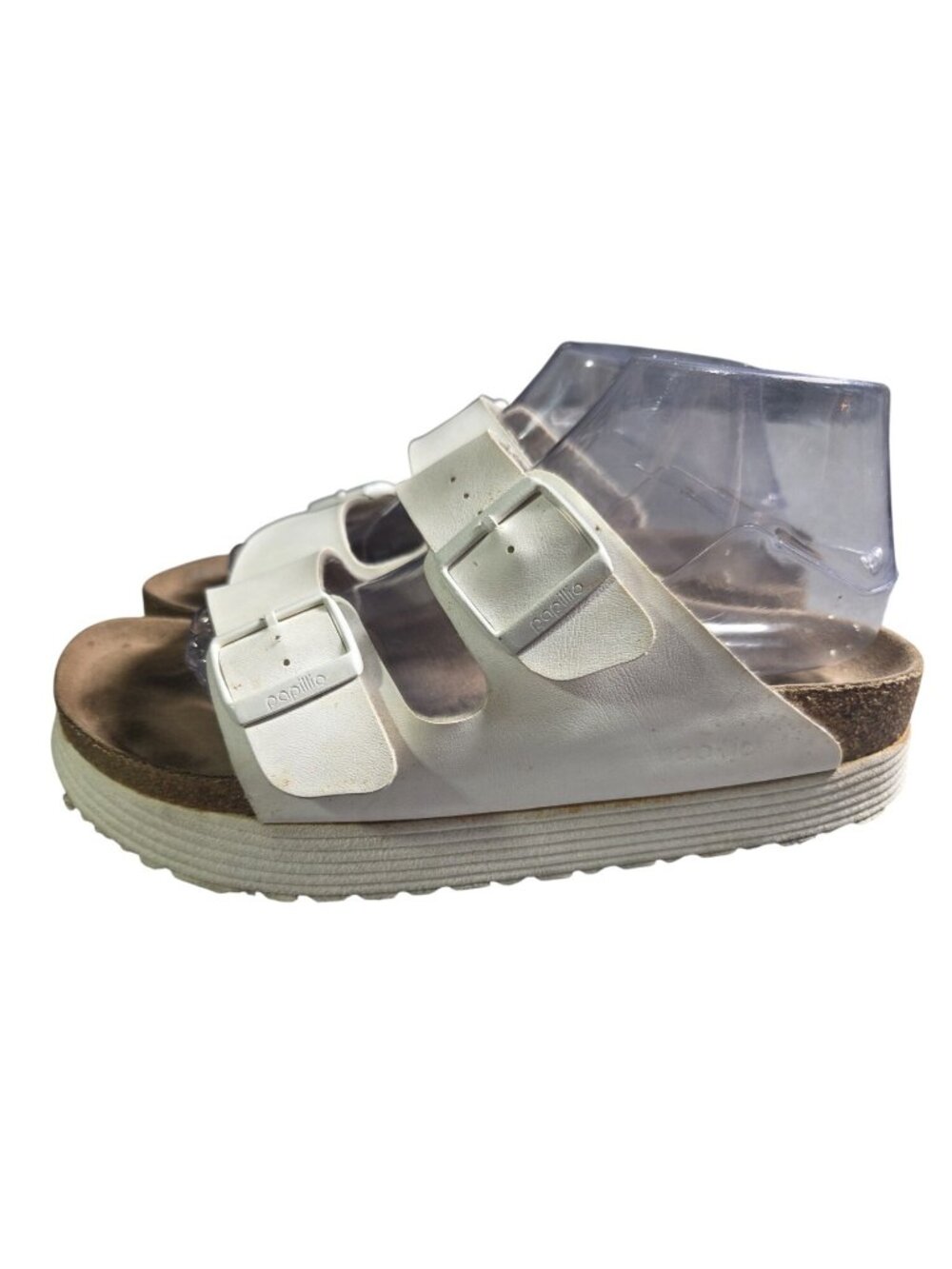 Birkenstock Arizona Flex Papillio Platform Vegan Sandals Women's EU41 US10 White